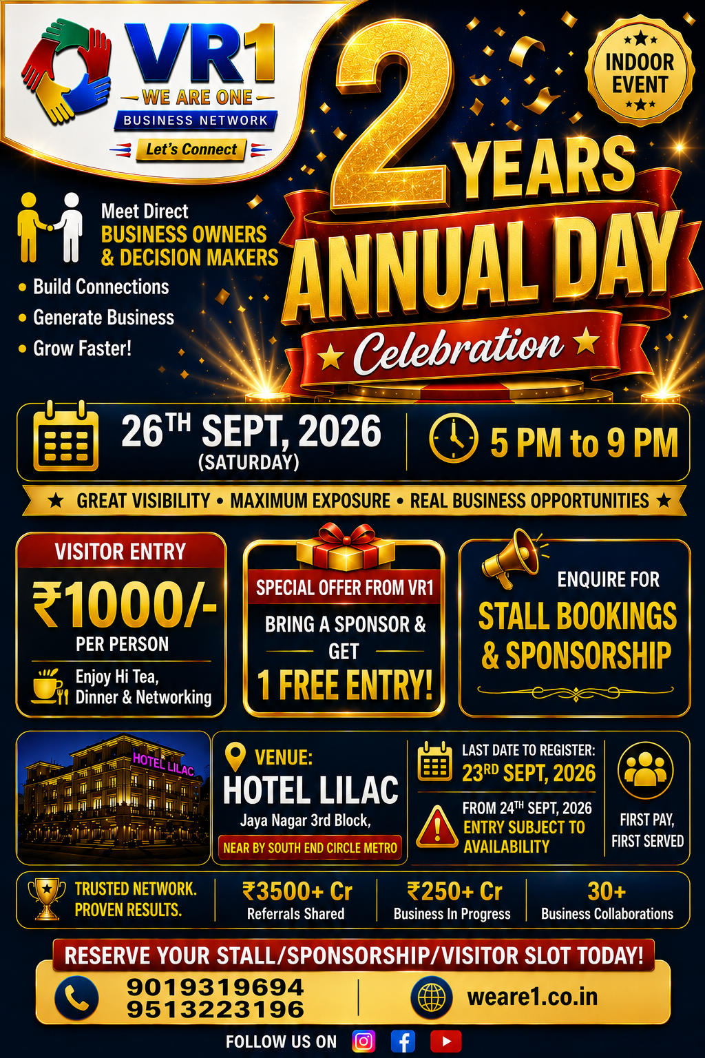2 years Annual Day invite 9 16